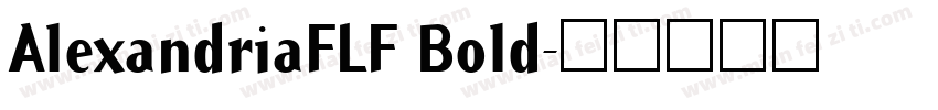 AlexandriaFLF Bold字体转换